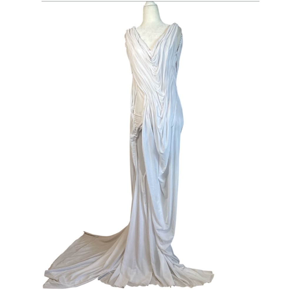 Di Petsa For Fwrd Gown In White X-Small New Womens Wetlook Bridal Maxi Dress — image 5 of 8